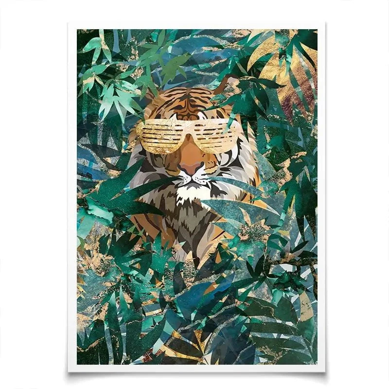 Lion Behind The Leaves Art Print Lion Behind The Leaves Art Print wall art product Sarah Manovski