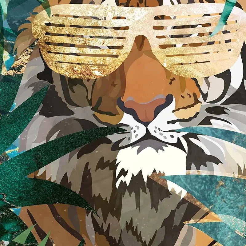 Lion Behind The Leaves Framed Art Print Lion Behind The Leaves Framed Art Print wall art product Sarah Manovski