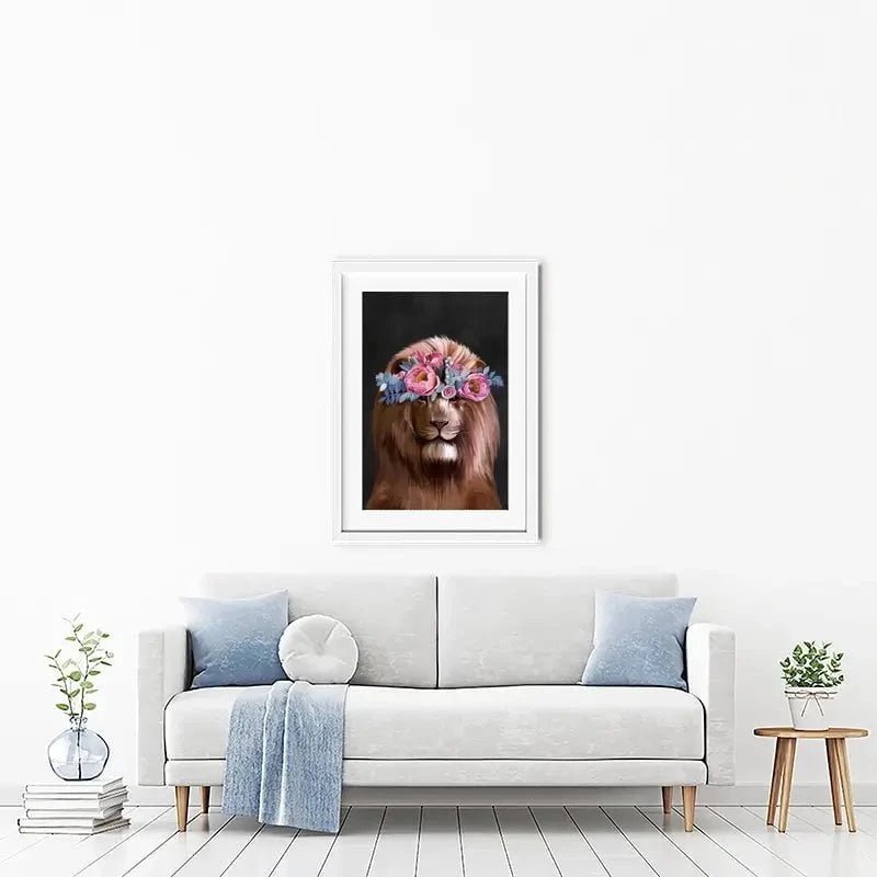 Lion Crown Framed Art Print Lion Crown Framed Art Print wall art product Svetlana Aleynikova