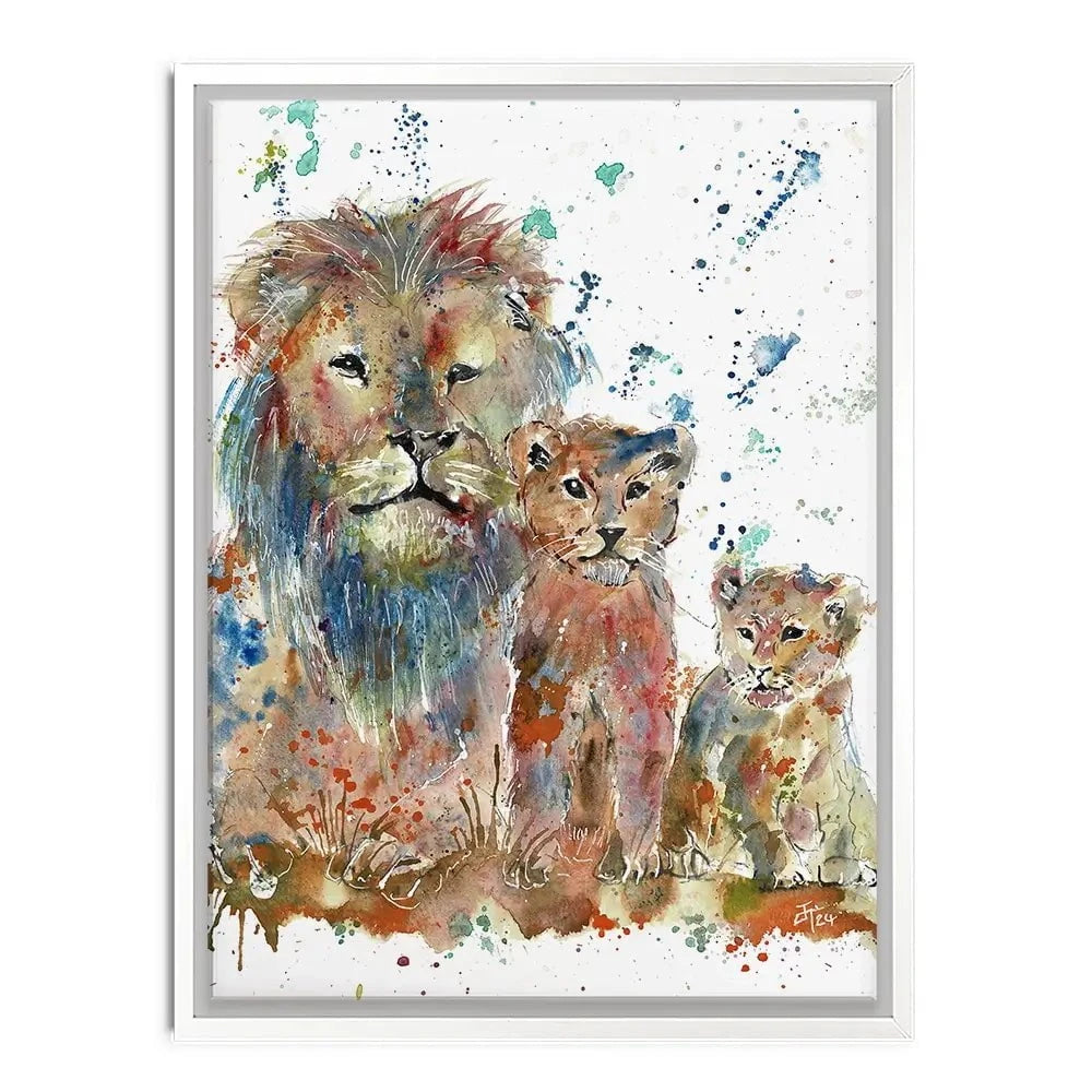 Lion Family Canvas Print Lion Family Canvas Print wall art product Jamie Taylor