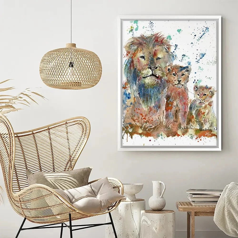 Lion Family Canvas Print Lion Family Canvas Print wall art product Jamie Taylor