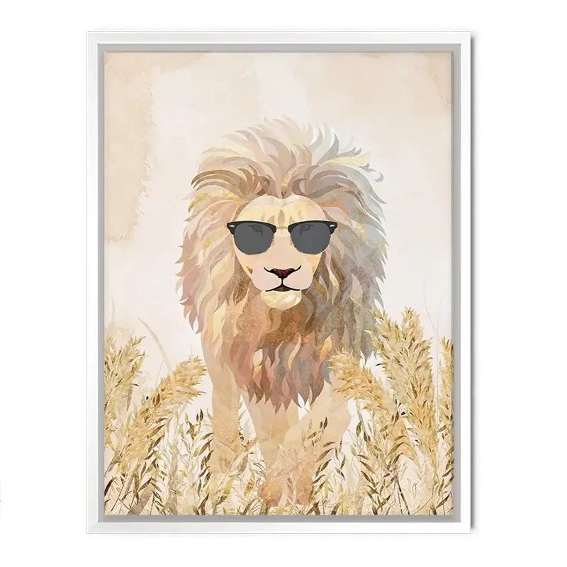 Lion In The Grass Canvas Print Lion In The Grass Canvas Print wall art product Sarah Manovski