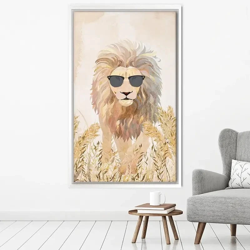 Lion In The Grass Canvas Print Lion In The Grass Canvas Print wall art product Sarah Manovski
