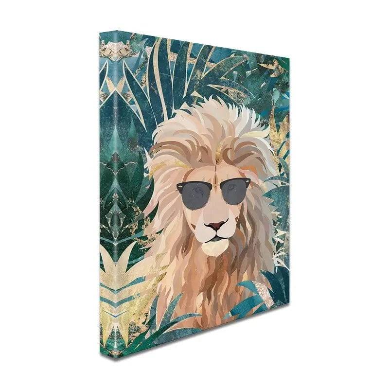 Lion In The Jungle Canvas Print Lion In The Jungle Canvas Print wall art product Sarah Manovski