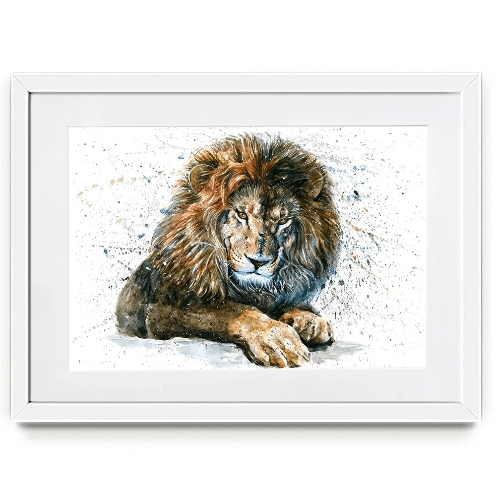 Lion Paint Splash Framed Art Print Lion Paint Splash Framed Art Print wall art product KOSTART / Shutterstock