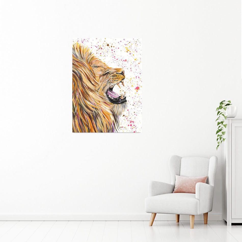 Lion Rory Canvas Print wall art product Emma LC Art