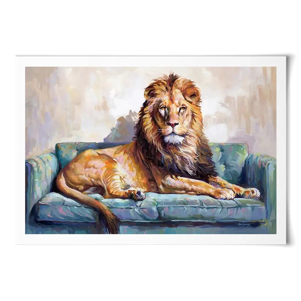Lion's Day Off Art Print Lion's Day Off Art Print wall art product Leon Devenice