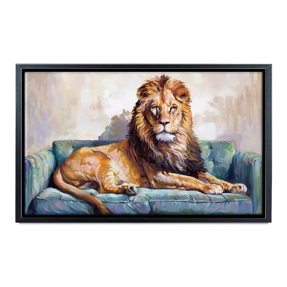 Lion's Day Off Canvas Print Lion's Day Off Canvas Print wall art product Leon Devenice