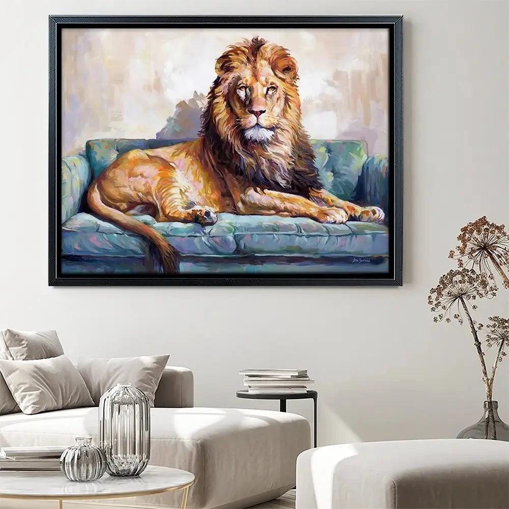 Lion's Day Off Canvas Print Lion's Day Off Canvas Print wall art product Leon Devenice