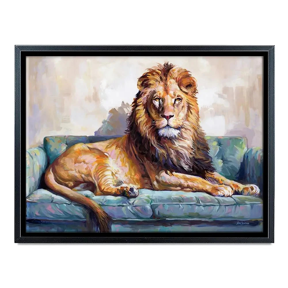 Lion's Day Off Canvas Print Lion's Day Off Canvas Print wall art product Leon Devenice