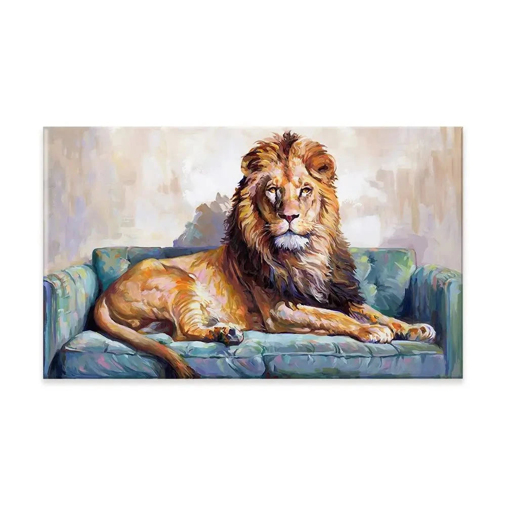 Lion's Day Off Canvas Print Lion's Day Off Canvas Print wall art product Leon Devenice