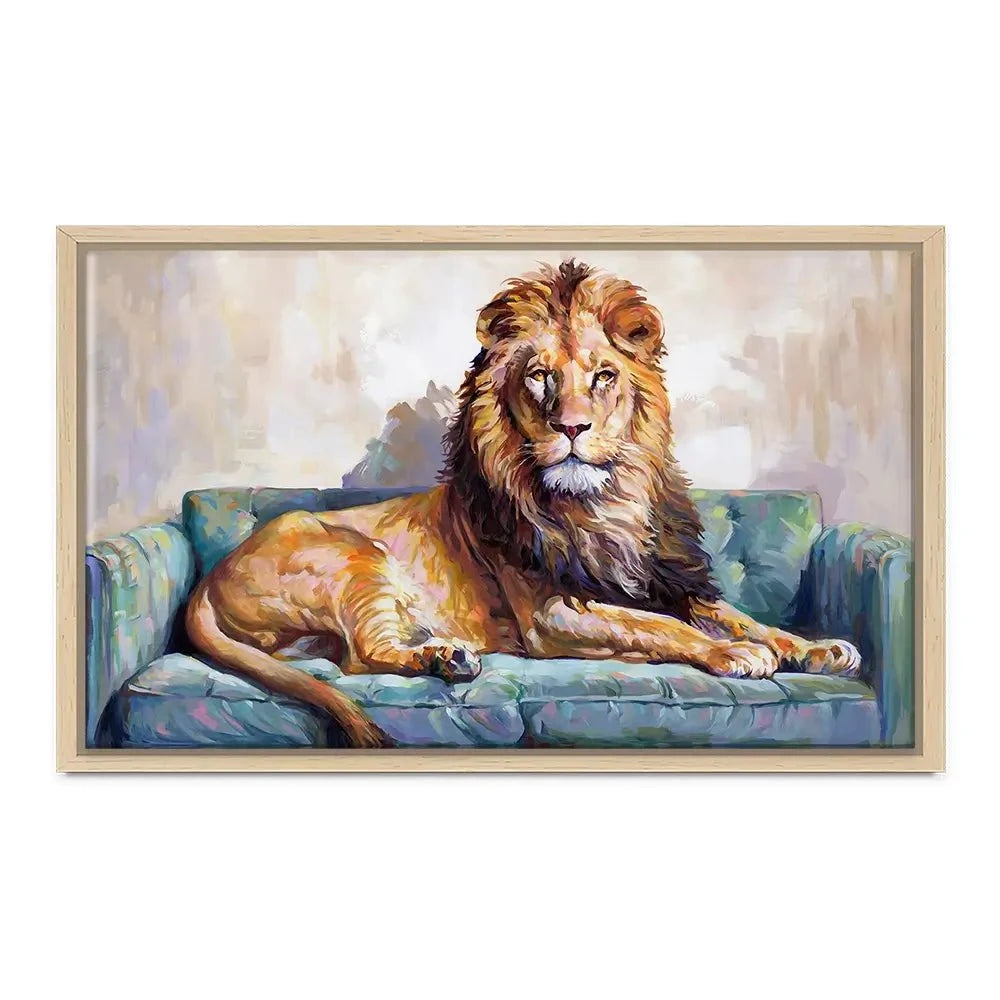 Lion's Day Off Canvas Print Lion's Day Off Canvas Print wall art product Leon Devenice