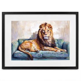 Lion's Day Off Framed Art Print Lion's Day Off Framed Art Print wall art product Leon Devenice