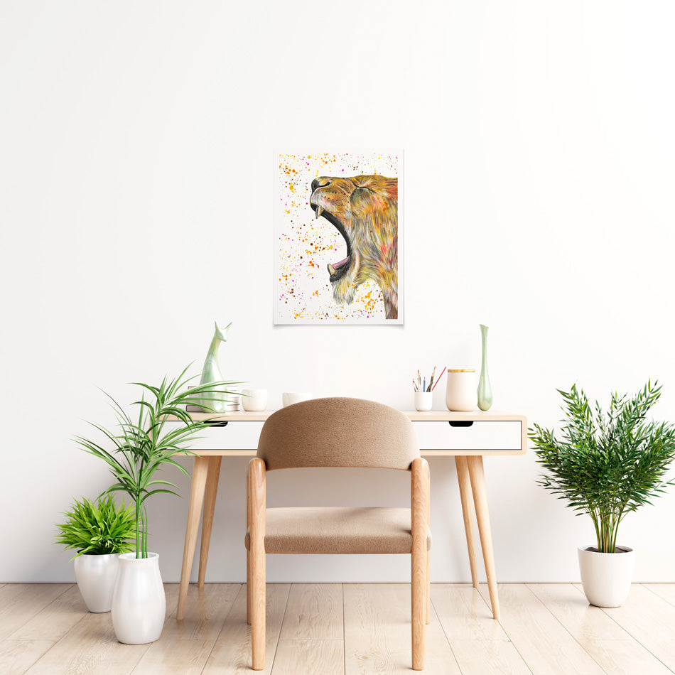 Lioness Reeva Art Print Lioness Reeva Art Print wall art product Emma LC Art