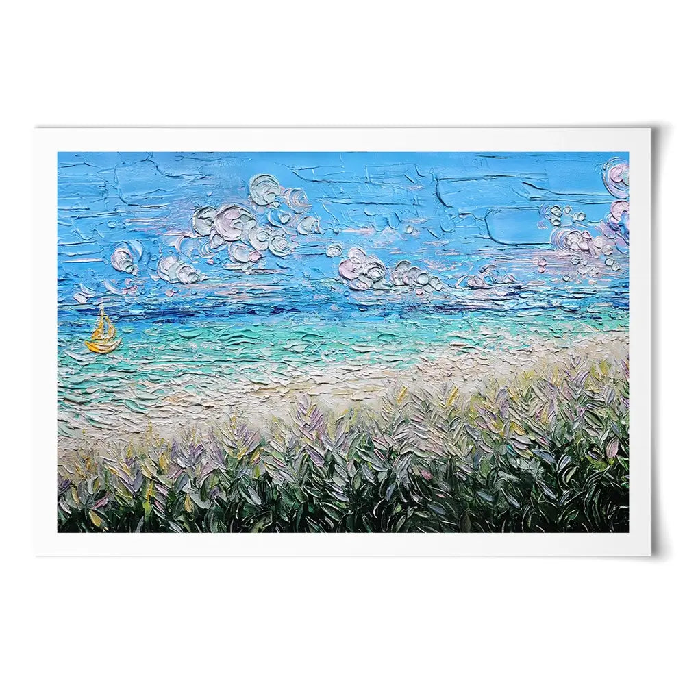 Little Yellow Boat Art Print Little Yellow Boat Art Print wall art product Nada Khatib
