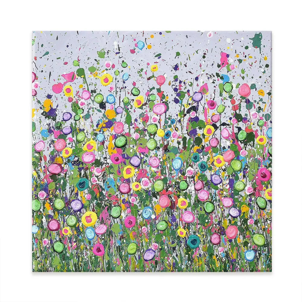 Live Life In Full Bloom Square Canvas Print Live Life In Full Bloom Square Canvas Print wall art product Art Print Shop