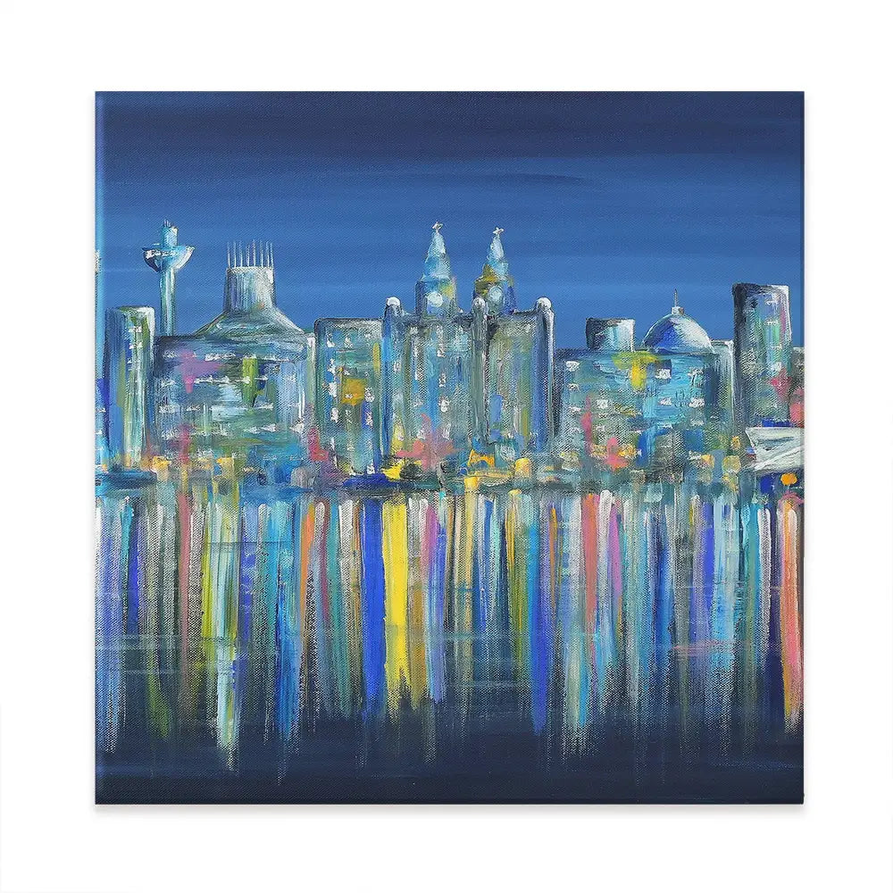 Liverpool Skyline Square Canvas Print Liverpool Skyline Square Canvas Print wall art product Art Print Shop