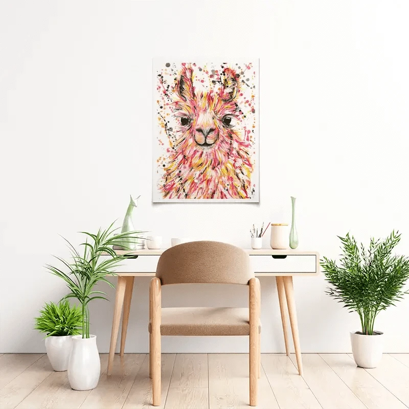 Llama Dusty Art Print Llama Dusty Art Print wall art product Emma LC Art