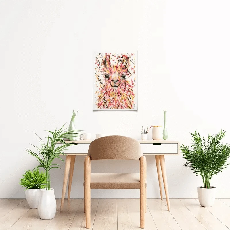 Llama Dusty Art Print Llama Dusty Art Print wall art product Emma LC Art