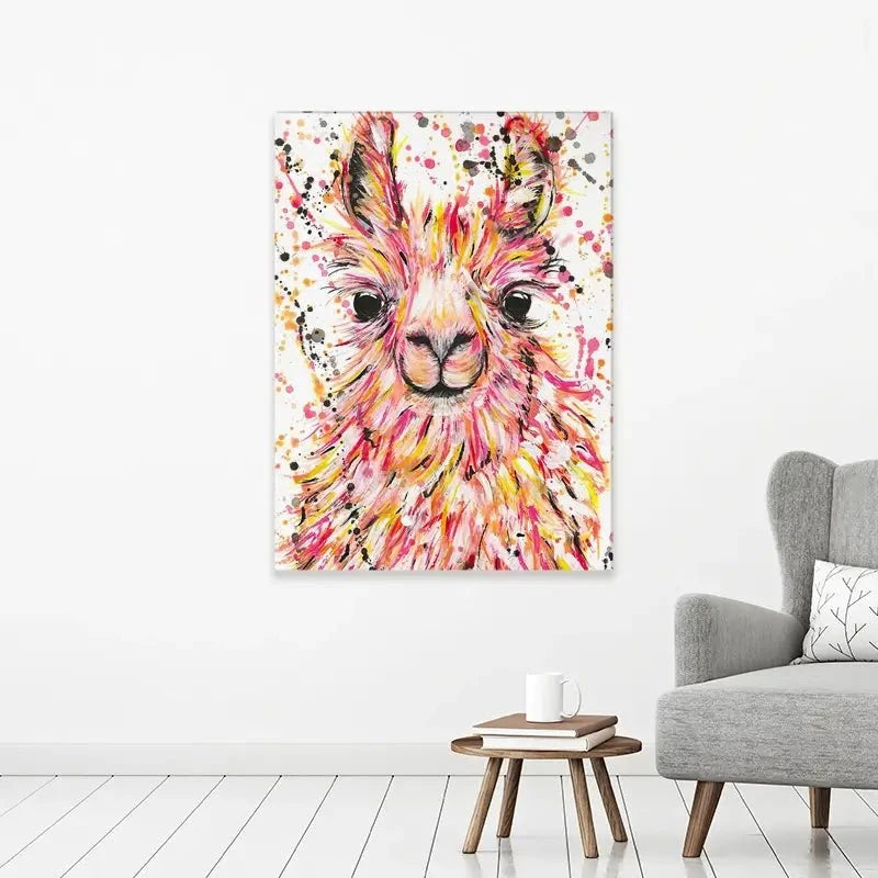 Llama Dusty Canvas Print Llama Dusty Canvas Print wall art product Emma LC Art