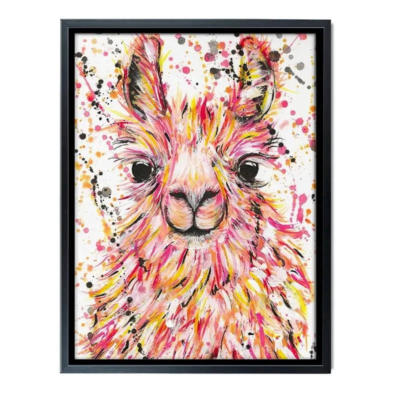 Llama Dusty Canvas Print Llama Dusty Canvas Print wall art product Emma LC Art