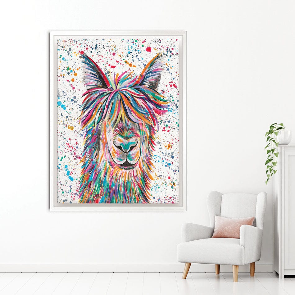 Llama Hamilton Canvas Print wall art product Emma LC Art