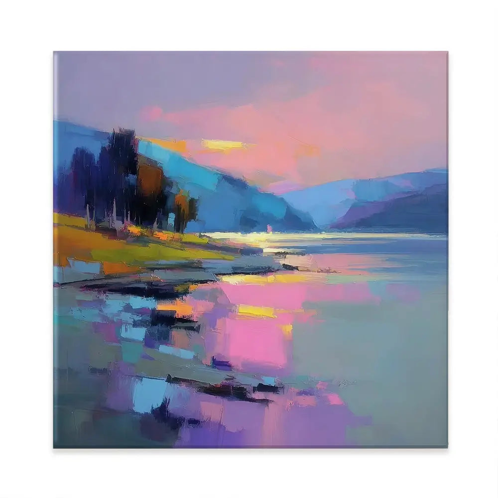 Loch Talla Dusk Square Canvas Print Loch Talla Dusk Square Canvas Print wall art product David Alexander Elder