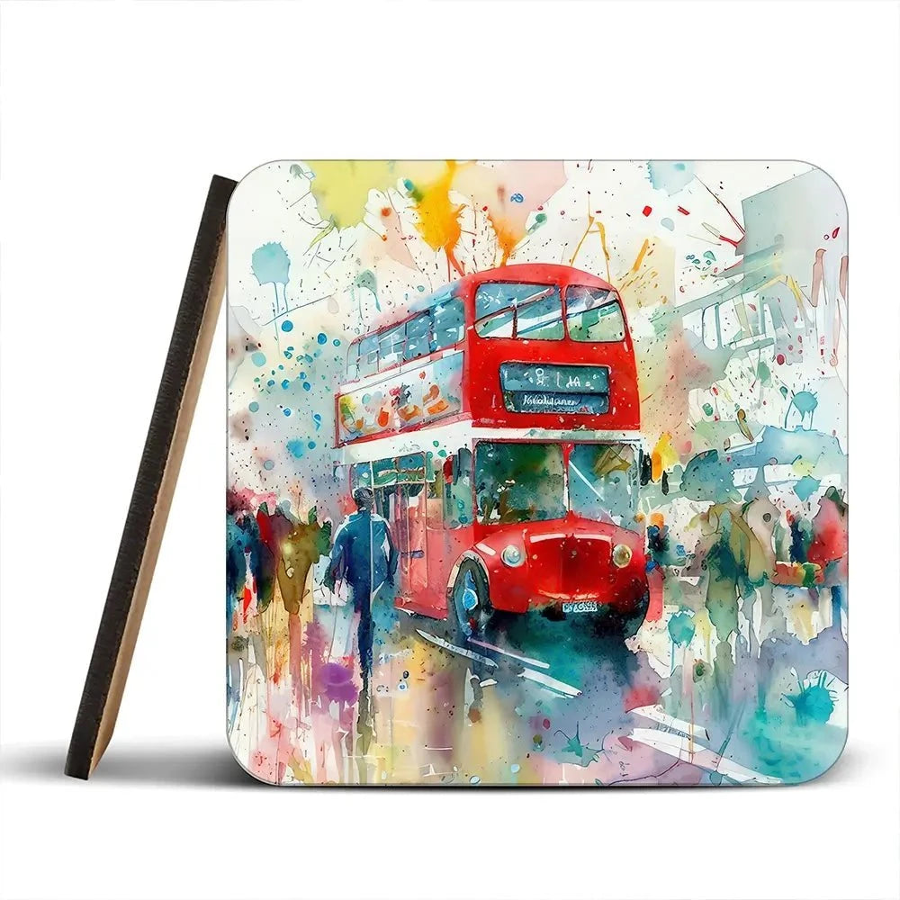 London Bus Coaster Set London Bus Coaster Set wall art product David Alexander Elder