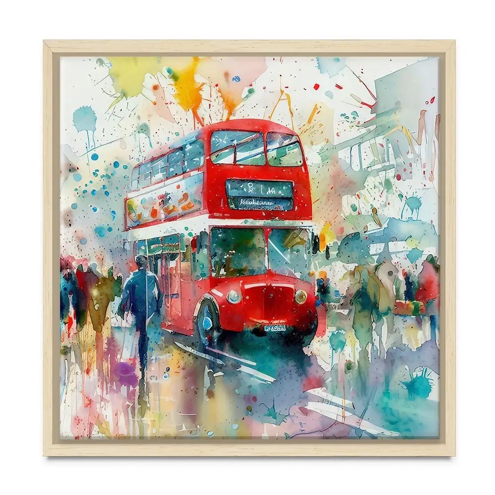 London Bus Square Canvas Print London Bus Square Canvas Print wall art product David Alexander Elder