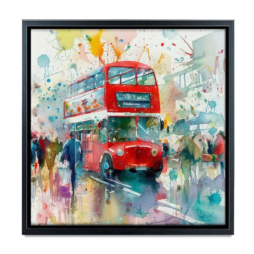 London Bus Square Canvas Print London Bus Square Canvas Print wall art product David Alexander Elder