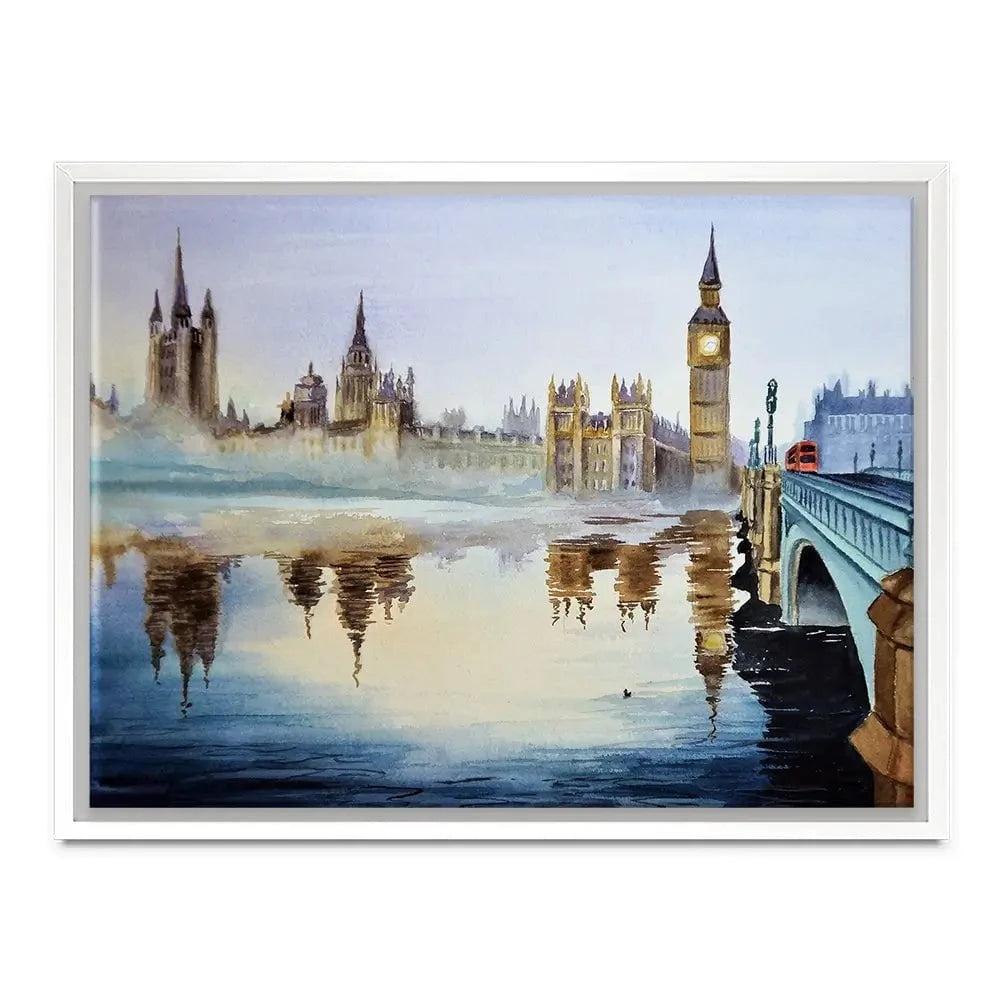 London In Watercolour Canvas Print London In Watercolour Canvas Print wall art product Art_KVA / Shutterstock