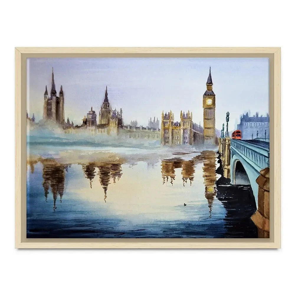 London In Watercolour Canvas Print London In Watercolour Canvas Print wall art product Art_KVA / Shutterstock