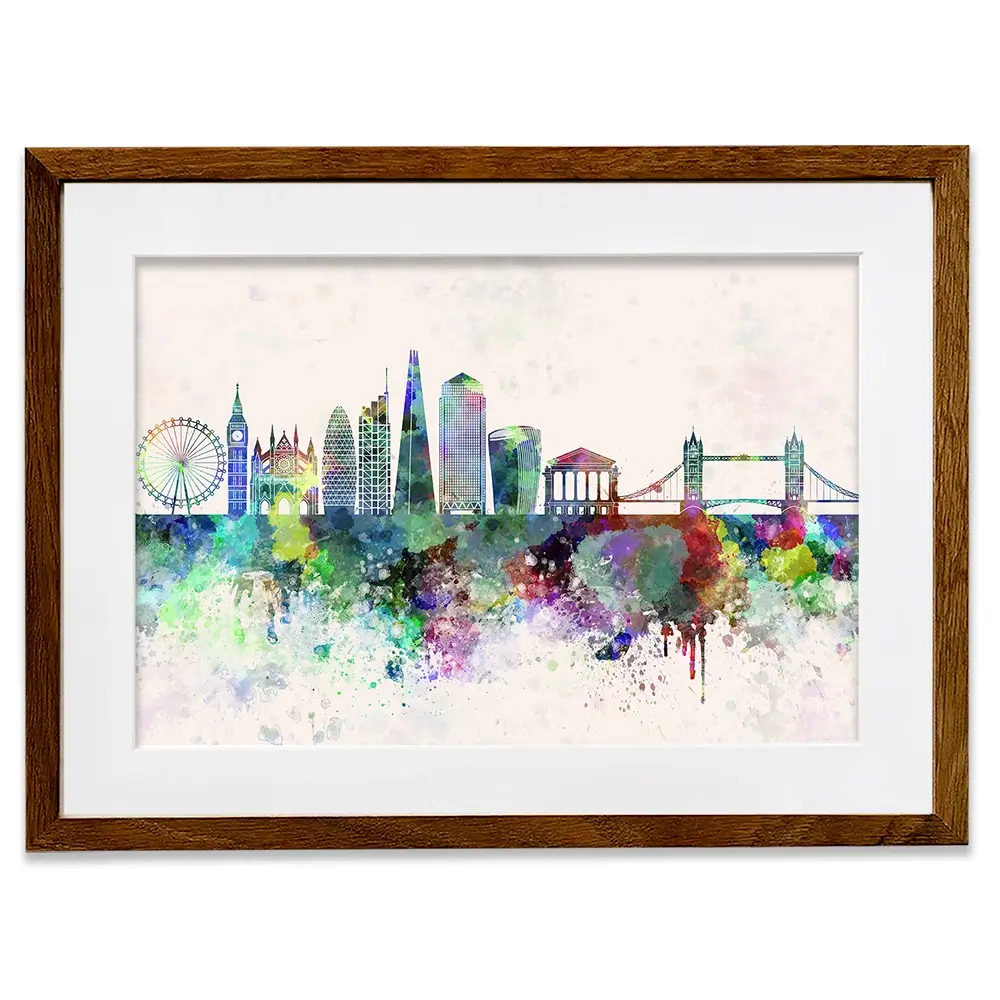 London Skyline Framed Art Print London Skyline Framed Art Print wall art product Cristina Romero Palma / Shutterstock