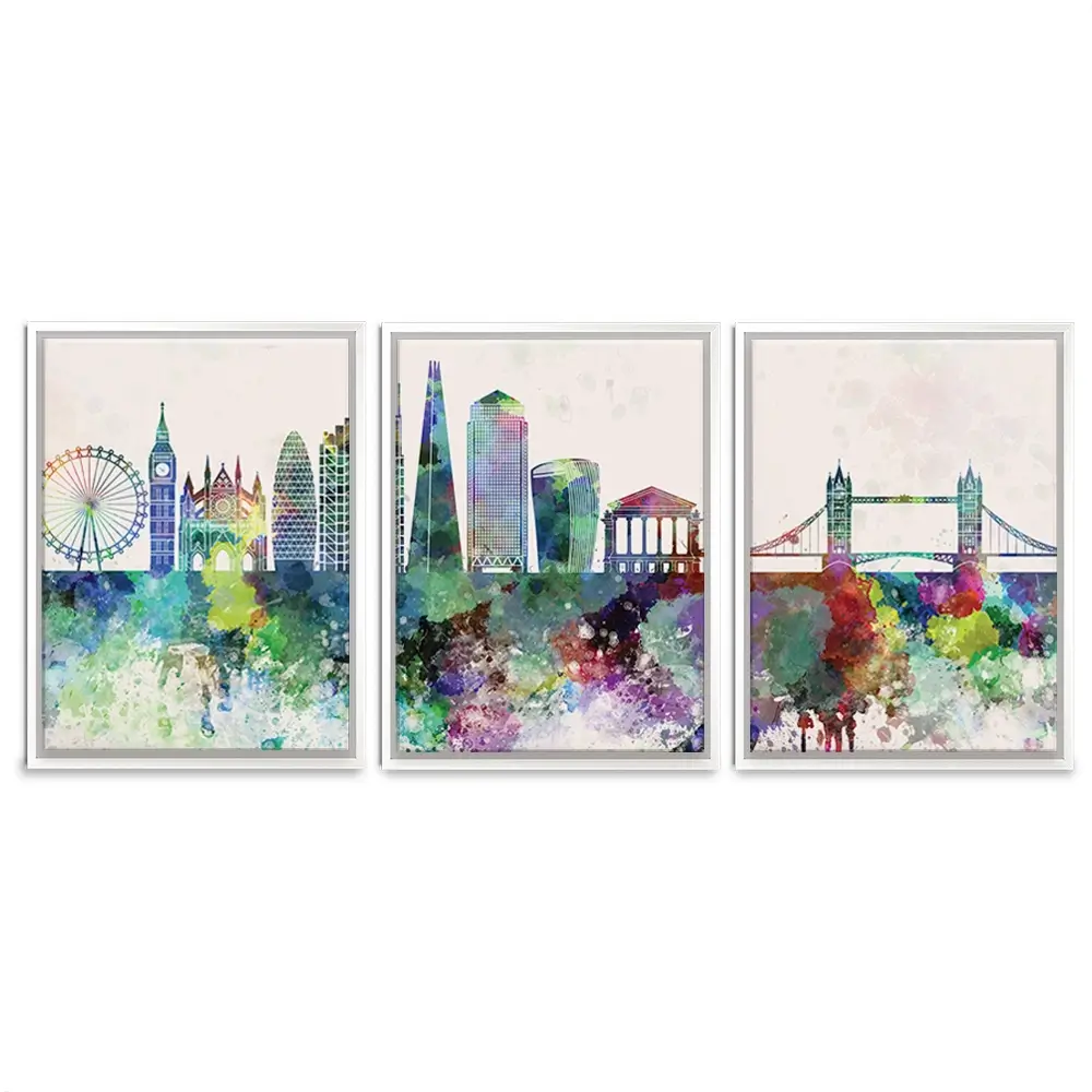London Skyline Trio Canvas Print London Skyline Trio Canvas Print wall art product Cristina Romero Palma / Shutterstock