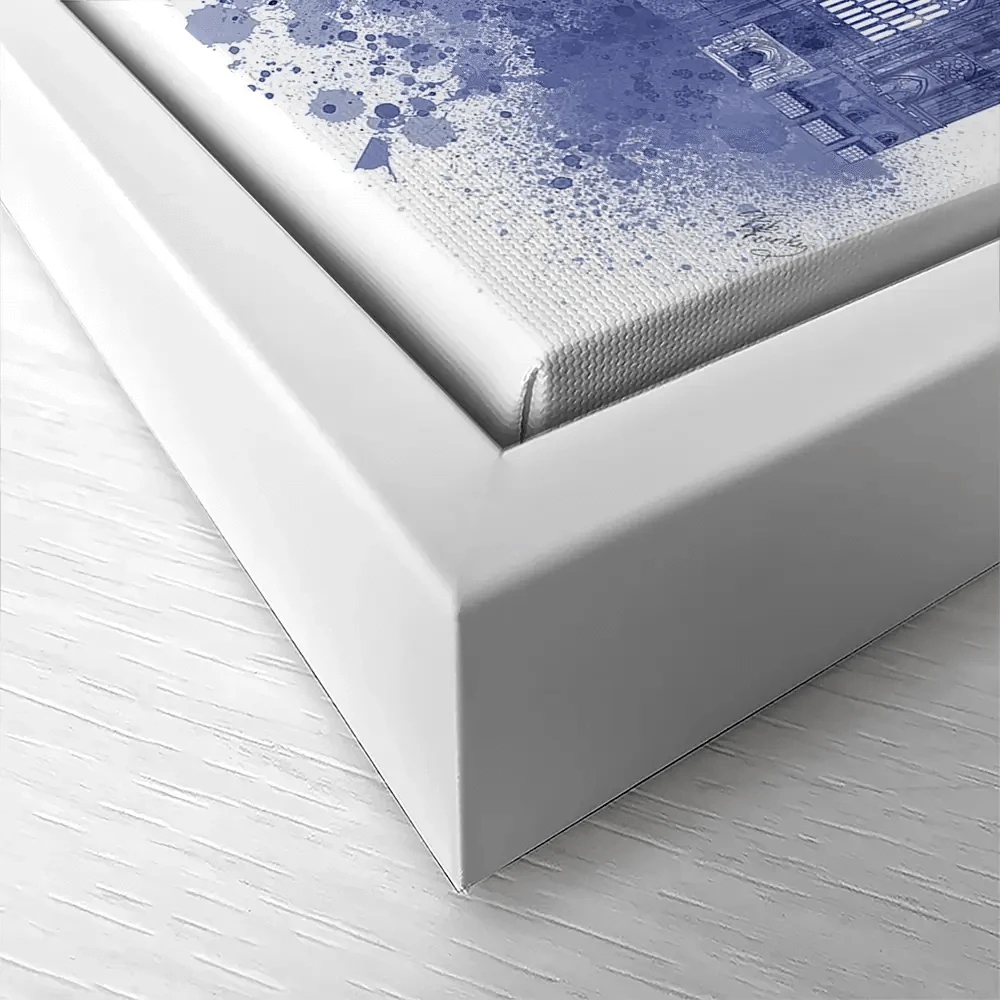 London Skyline Watercolour Splash Blue Canvas Print London Skyline Watercolour Splash Blue Canvas Print wall art product Fab Funky