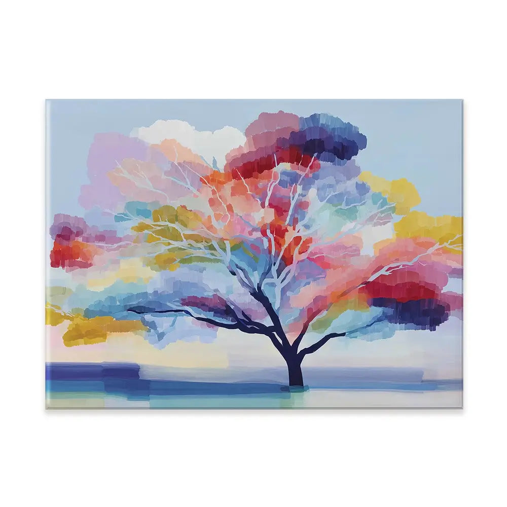 Lone Colourful Tree Canvas Print Lone Colourful Tree Canvas Print wall art product Chromatic Storm Studio