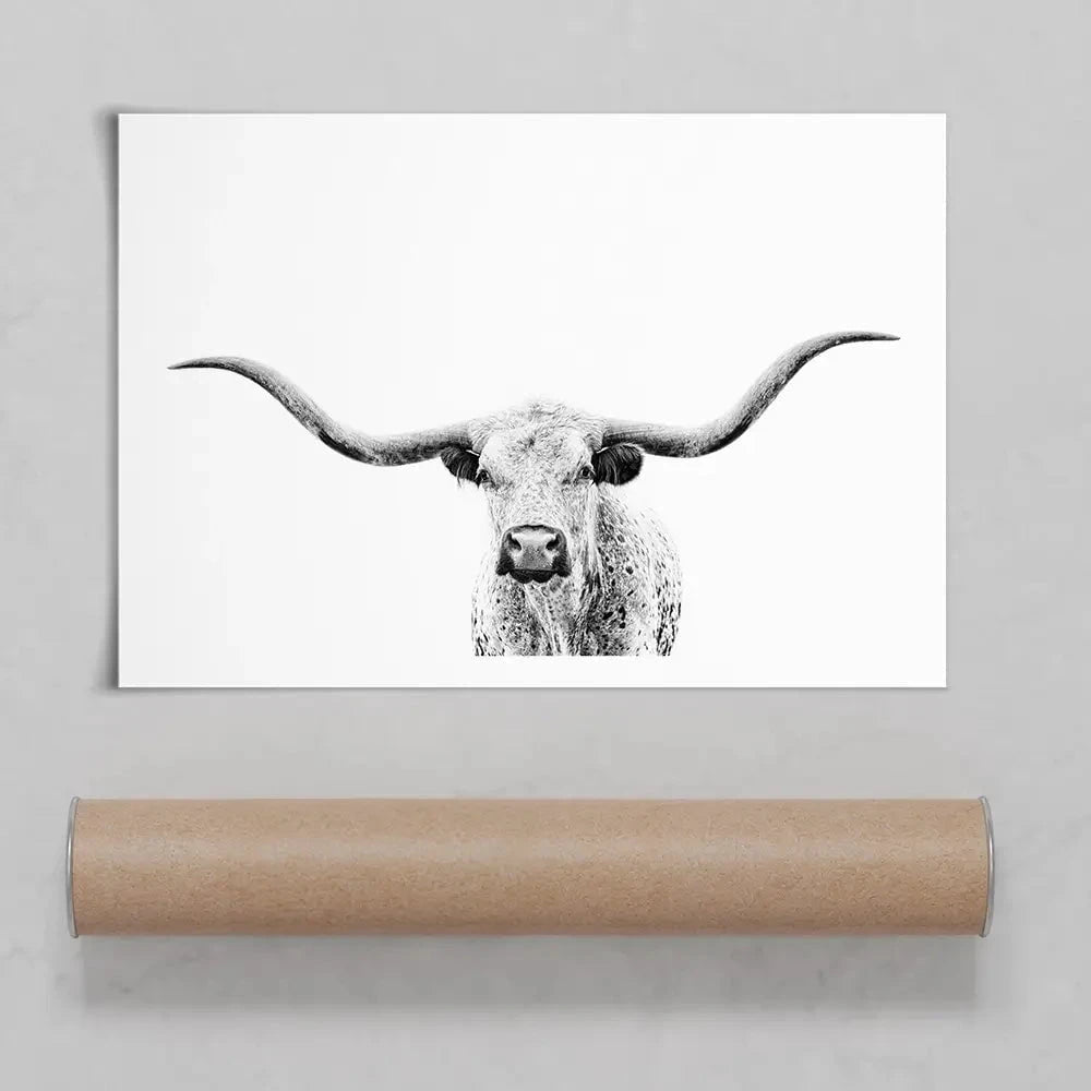 Longhorn Gaze Art Print Longhorn Gaze Art Print wall art product PH Burchett