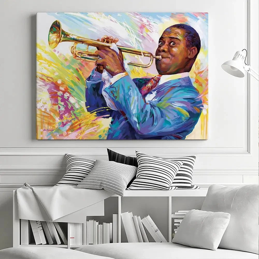 Louis Armstrong Canvas Print Louis Armstrong Canvas Print wall art product Leon Devenice