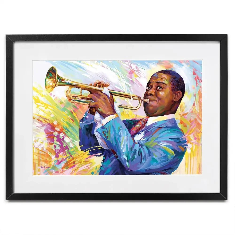 Louis Armstrong Framed Art Print Louis Armstrong Framed Art Print wall art product Leon Devenice