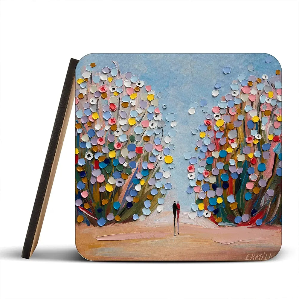 Love Garden Coaster Set Love Garden Coaster Set wall art product Ekaterina Ermilkina