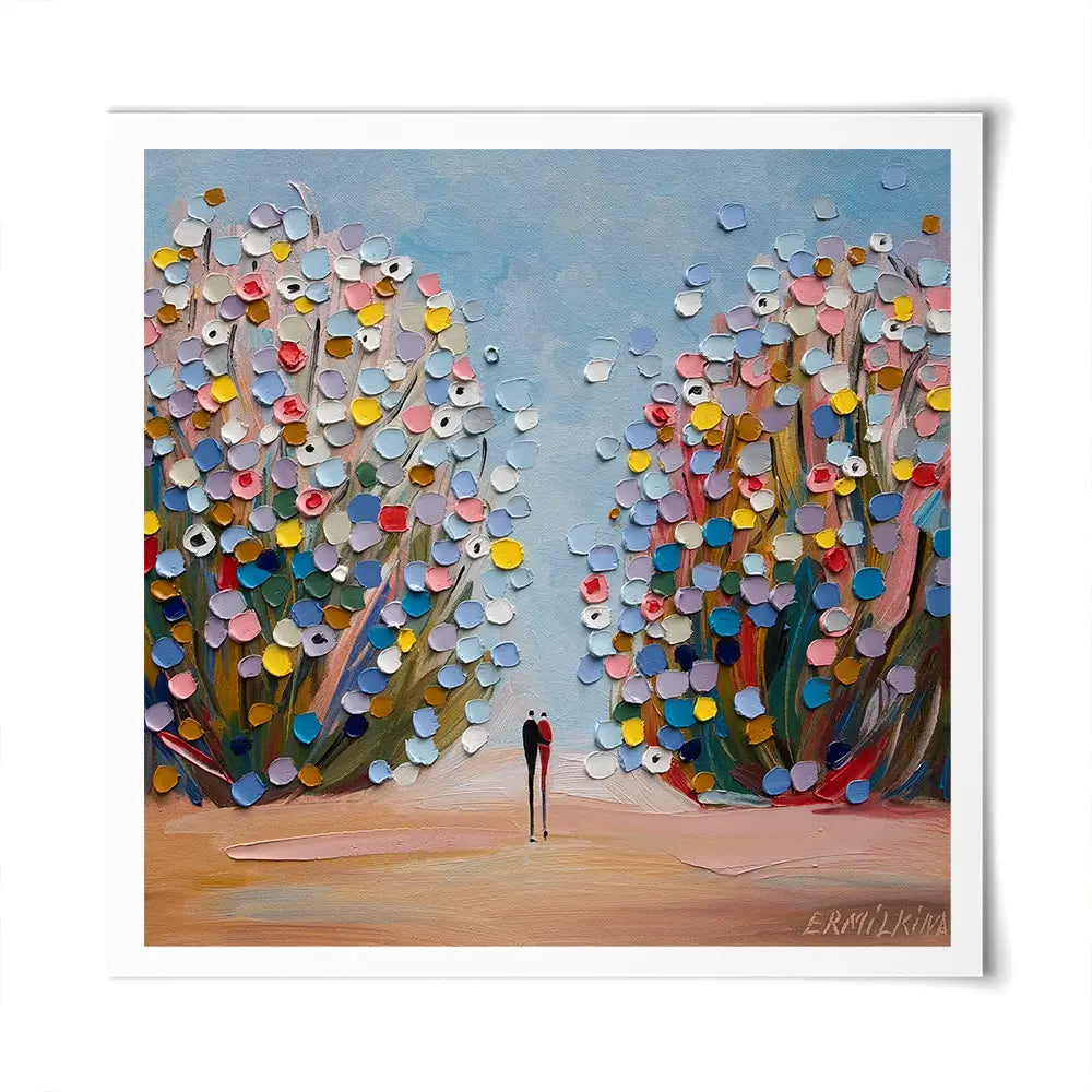 Love Garden Square Art Print Love Garden Square Art Print wall art product Ekaterina Ermilkina