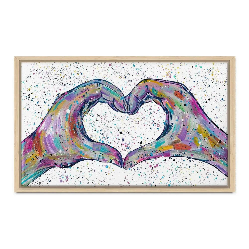 Love Heart Hands Canvas Print Love Heart Hands Canvas Print wall art product Emma LC Art