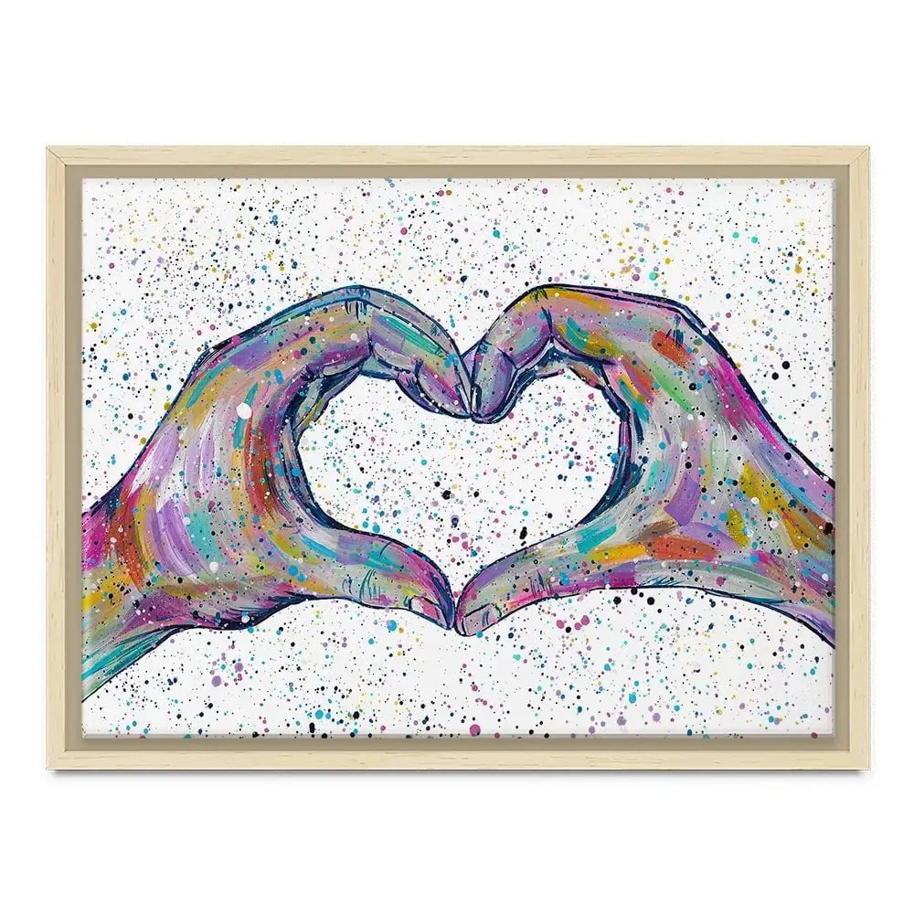 Love Heart Hands Canvas Print Love Heart Hands Canvas Print wall art product Emma LC Art