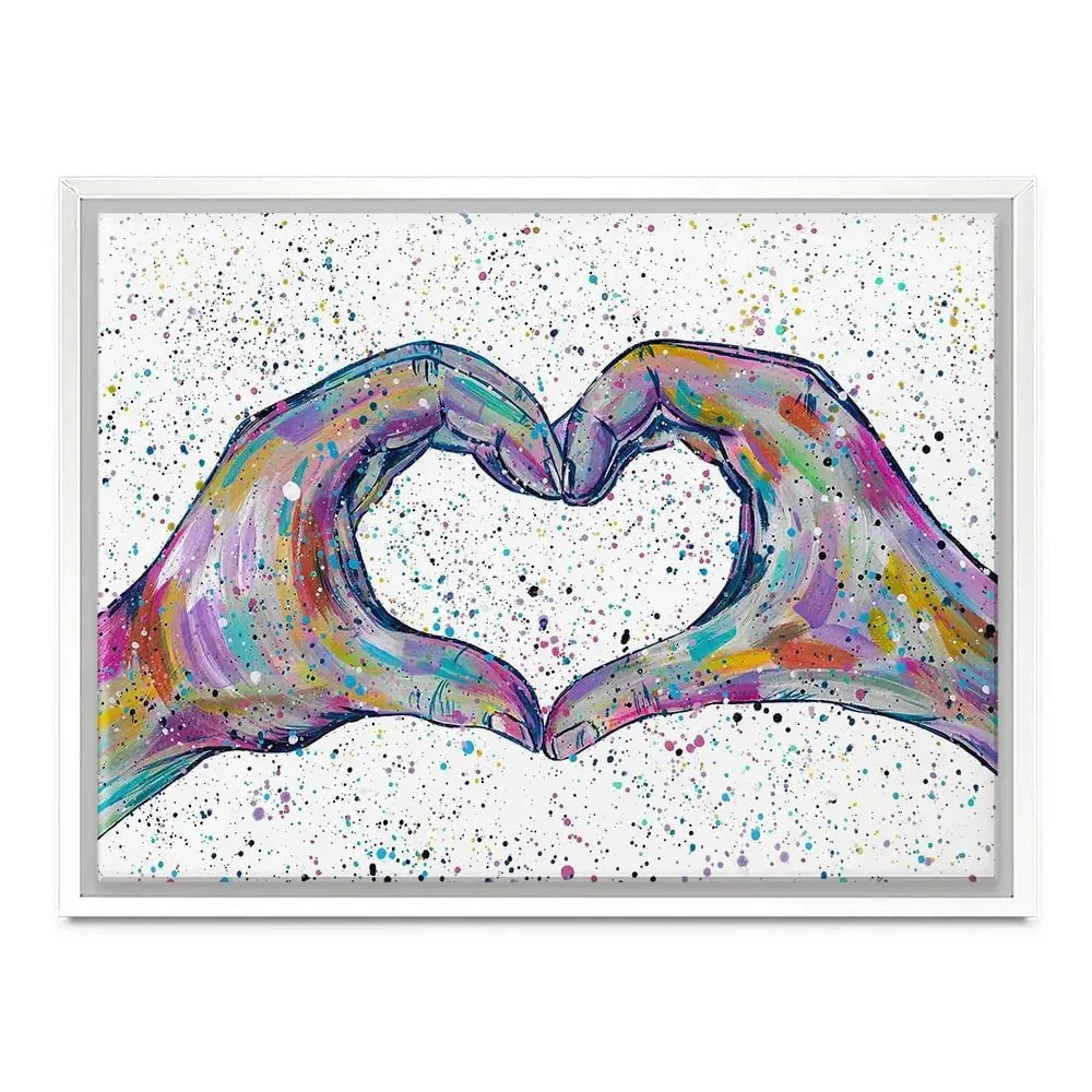 Love Heart Hands Canvas Print Love Heart Hands Canvas Print wall art product Emma LC Art