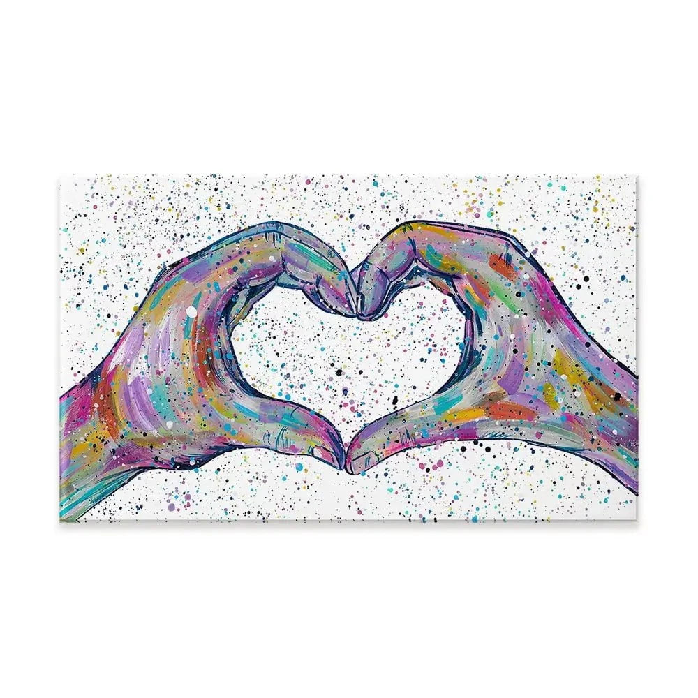 Love Heart Hands Canvas Print Love Heart Hands Canvas Print wall art product Emma LC Art