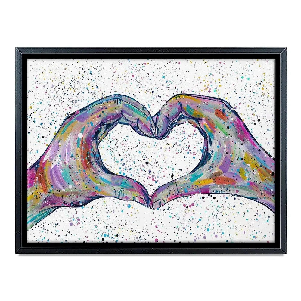 Love Heart Hands Canvas Print Love Heart Hands Canvas Print wall art product Emma LC Art