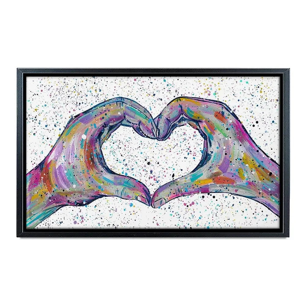 Love Heart Hands Canvas Print Love Heart Hands Canvas Print wall art product Emma LC Art