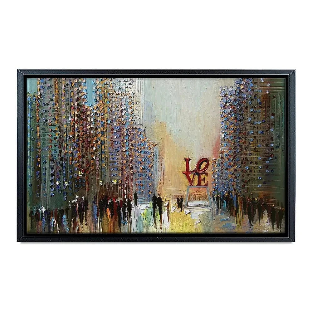 Love In The City Canvas Print Love In The City Canvas Print wall art product Ekaterina Ermilkina