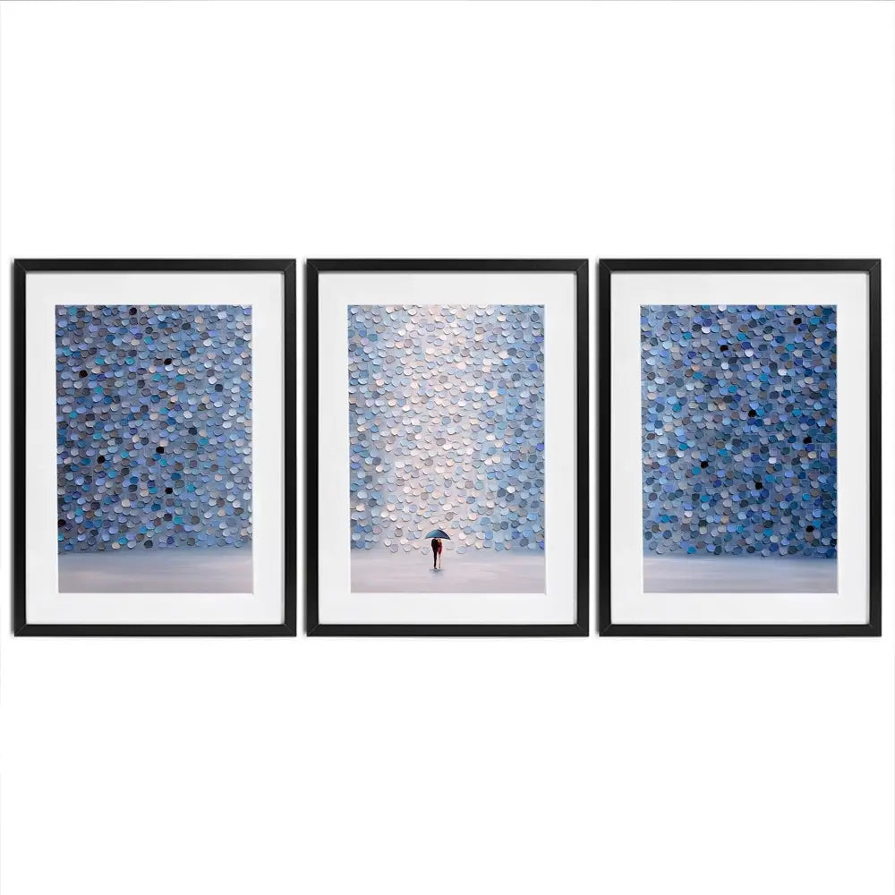 Love Under Umbrella Framed Art Print Trio Love Under Umbrella Framed Art Print Trio wall art product Ekaterina Ermilkina