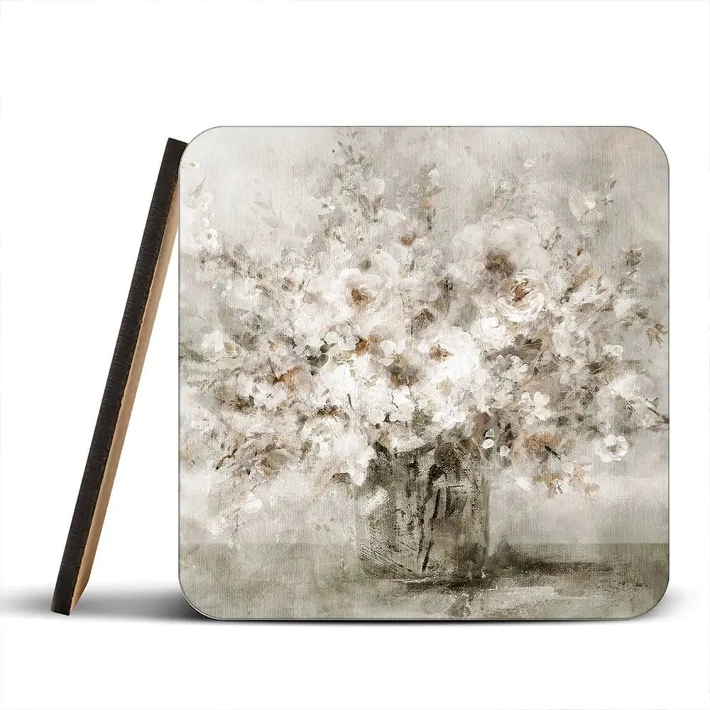 Lovely White Bouquet Coaster Set Lovely White Bouquet Coaster Set wall art product Carol Robinson